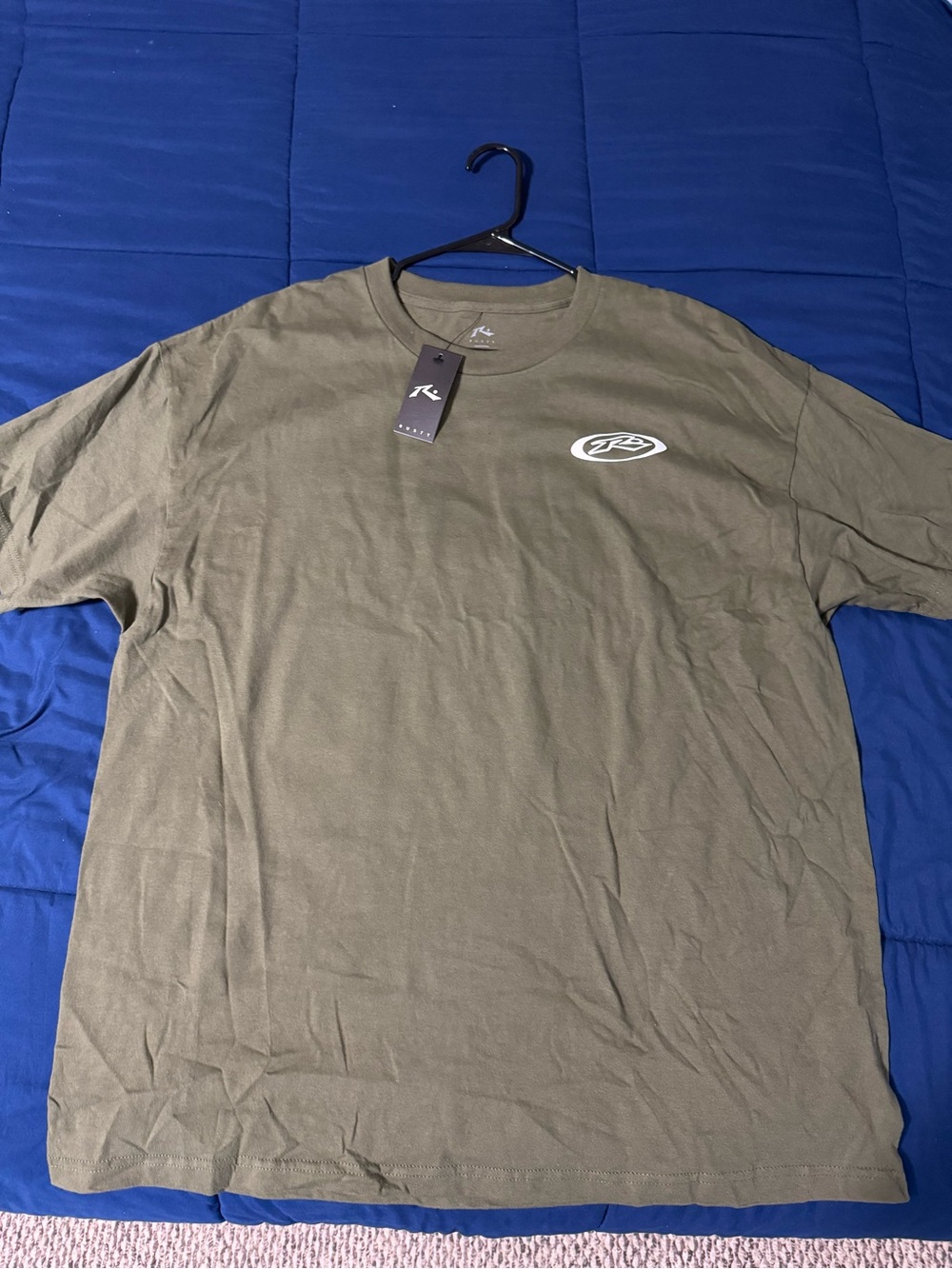 Rusty Olive Green Short Sleeve Logo Tee